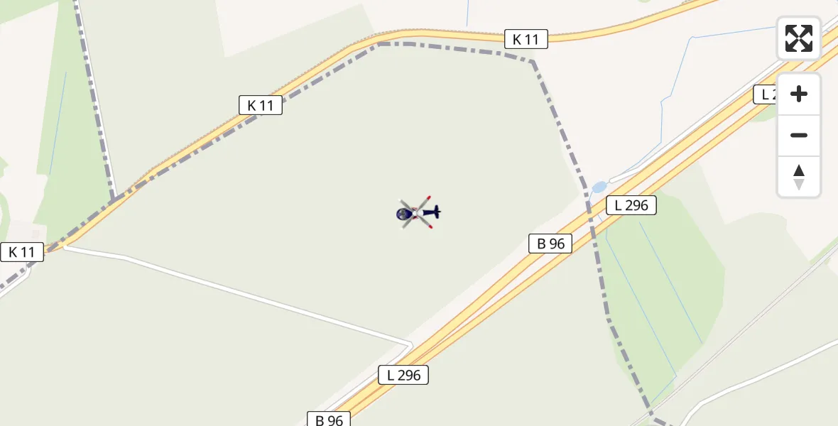 Flugroute Polizeihubschrauber Samtens - Samtens, 27 Mai 2026, 09:49