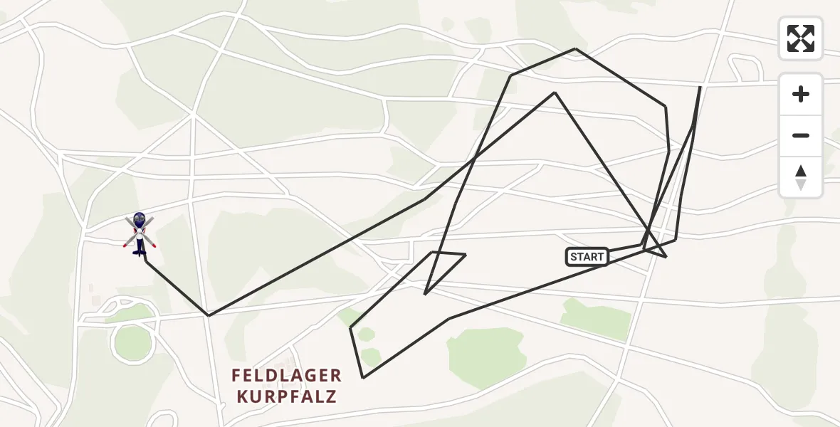 Flugroute Polizeihubschrauber Baumholder - Baumholder, 27 Mai 2026, 10:22