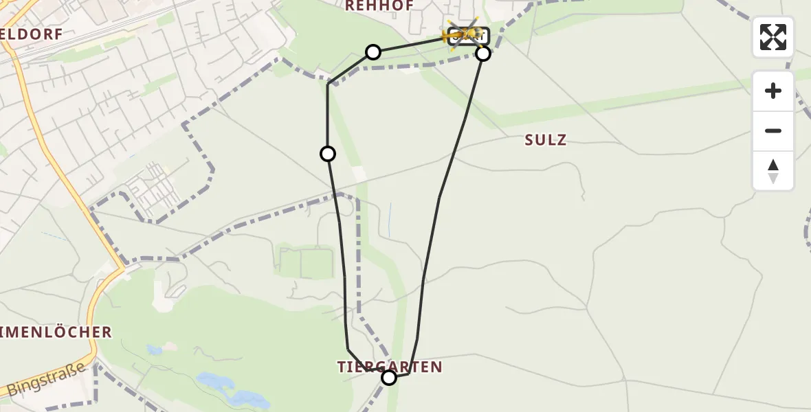 Flugroute Ambulanzhubschrauber Nürnberg - Nürnberg, 27 Mai 2026, 10:26