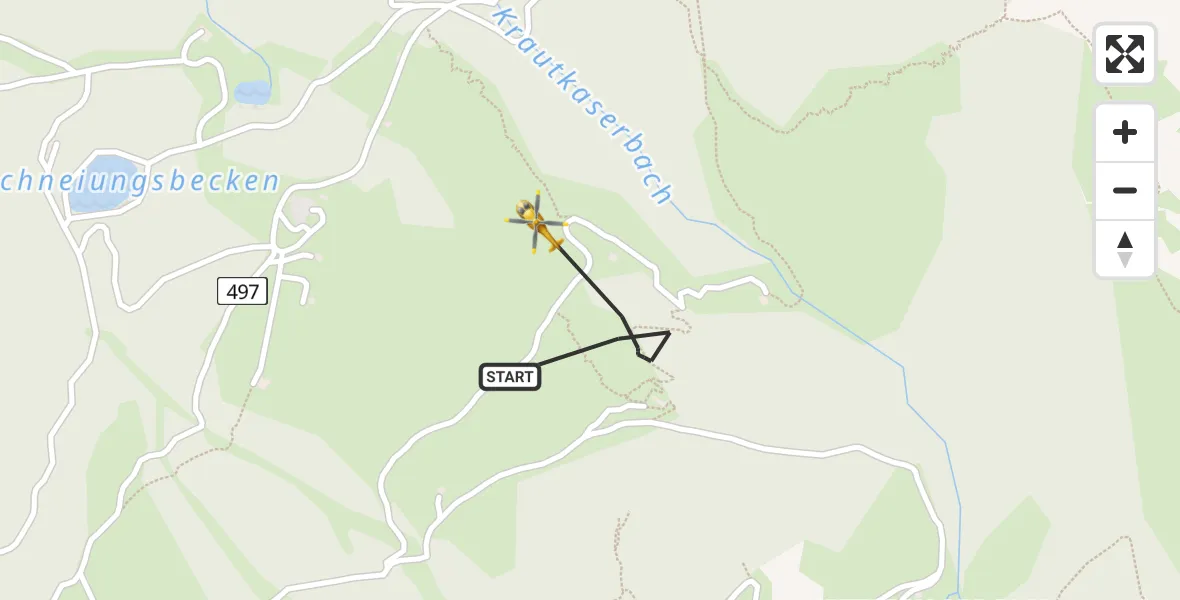 Flugroute Rettungshubschrauber Schönau a.Königssee - Schönau a.Königssee, 27 Mai 2026, 11:42