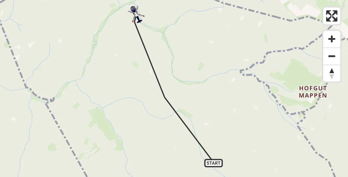 Flugroute Polizeihubschrauber Oestrich-Winkel - Oestrich-Winkel, 27 Mai 2026, 15:19