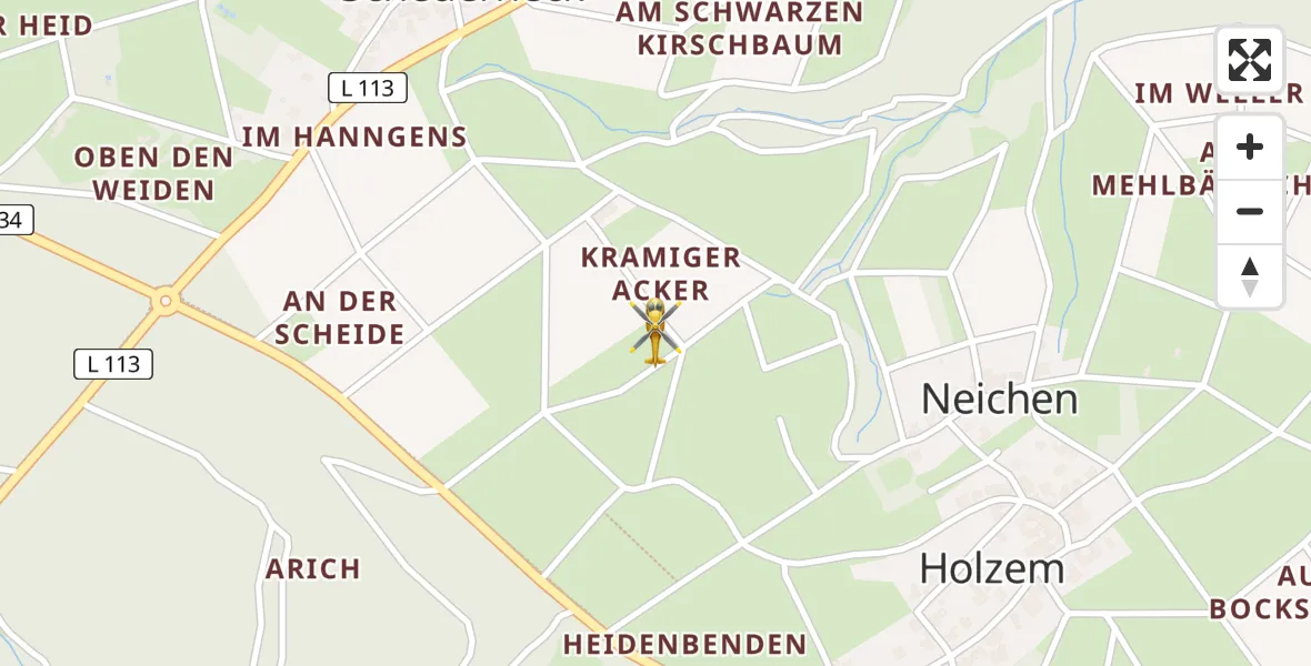 Flugroute Ambulanzhubschrauber Bad Münstereifel - Bad Münstereifel, 27 Mai 2026, 15:19