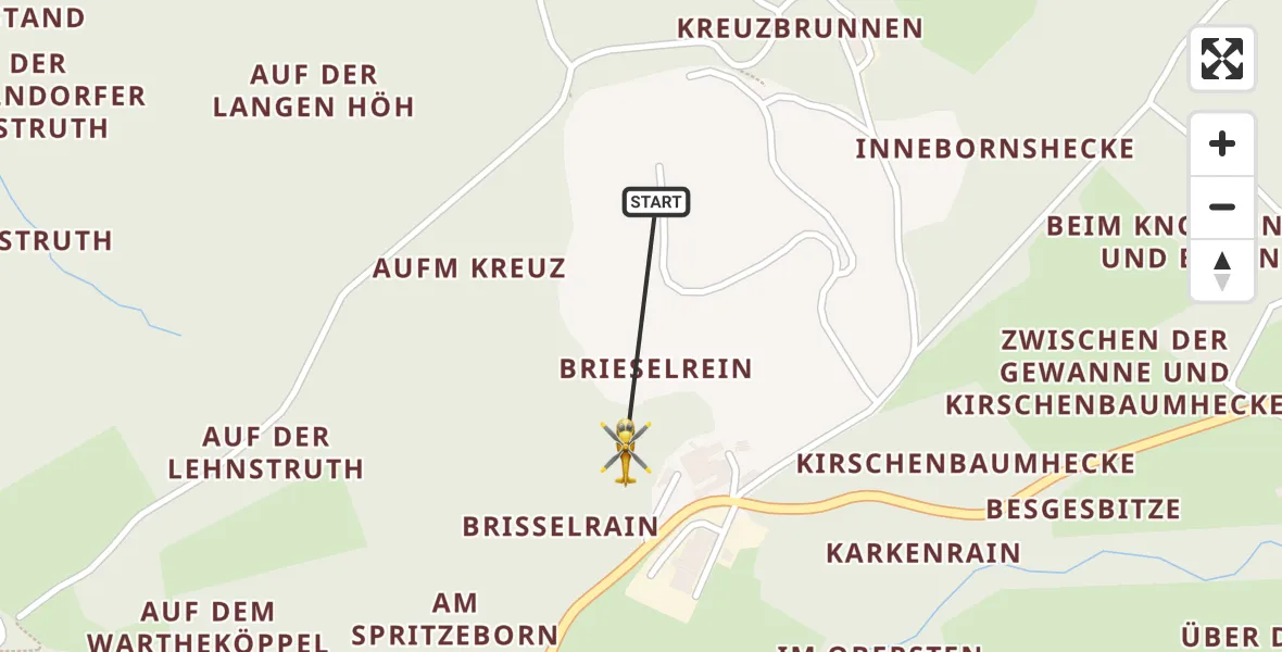 Flugroute Ambulanzhubschrauber Burbach - Burbach, 27 Mai 2026, 16:52