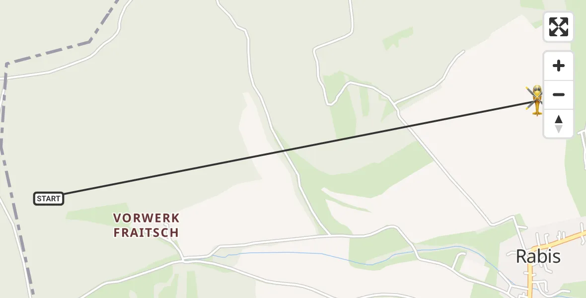 Flugroute Rettungshubschrauber Schlöben - Schlöben, 27 Mai 2026, 18:01