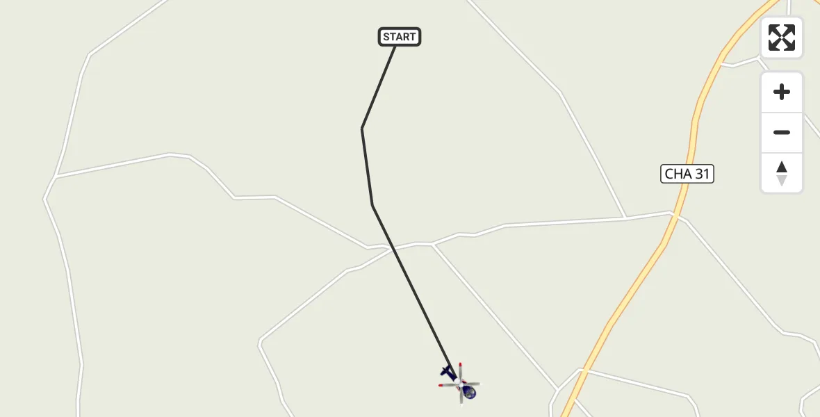Flugroute Polizeihubschrauber Roding - Roding, 27 Mai 2026, 19:55