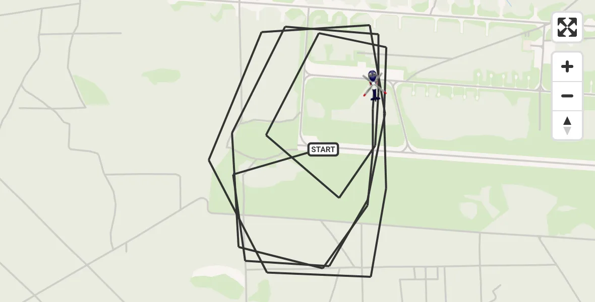 Flugroute Polizeihubschrauber Nuthe-Urstromtal - Nuthe-Urstromtal, 27 Mai 2026, 21:37