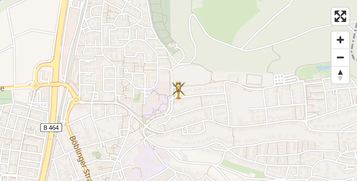 Flugroute Rettungshubschrauber Holzgerlingen - Holzgerlingen, 28 Mai 2026, 05:18