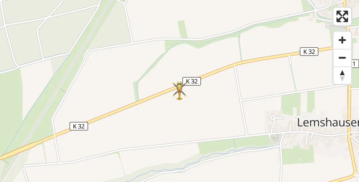 Flugroute Rettungshubschrauber Rosdorf - Rosdorf, 28 Mai 2026, 05:59