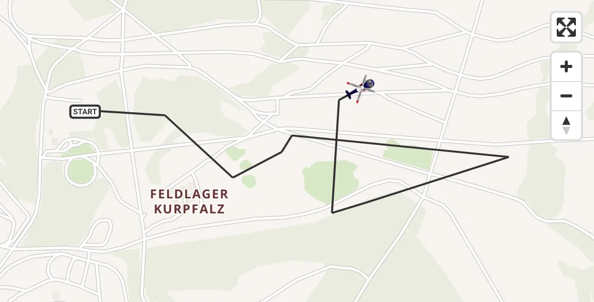 Flugroute Polizeihubschrauber Baumholder - Baumholder, 28 Mai 2026, 08:23