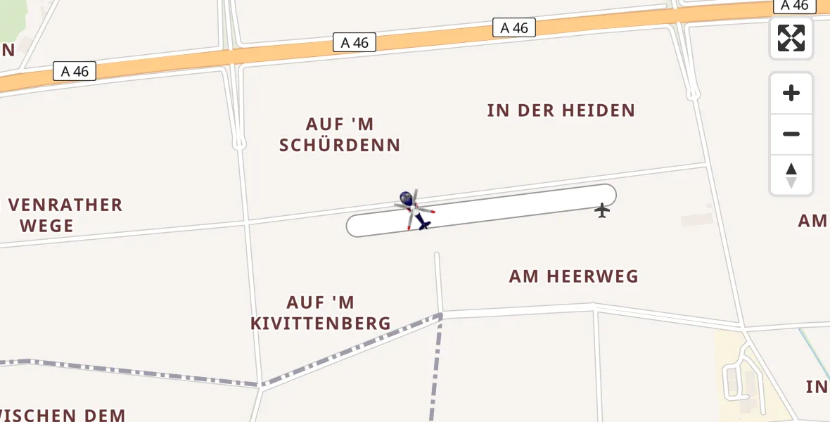 Flugroute Polizeihubschrauber Wanlo Segelfluggelände - Wanlo Segelfluggelände, 28 Mai 2026, 08:27