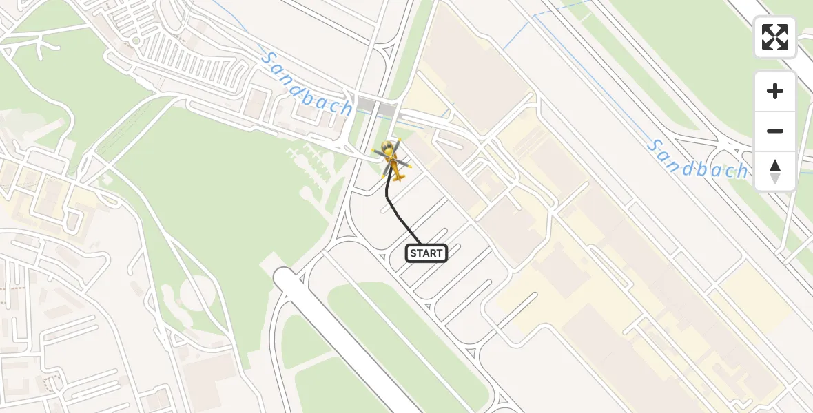 Flugroute Rettungshubschrauber Köln Bonn Flughafen - Köln Bonn Flughafen, 28 Mai 2026, 08:38