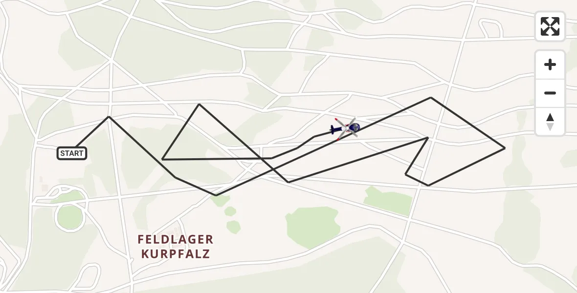 Flugroute Polizeihubschrauber Baumholder - Baumholder, 28 Mai 2026, 08:56
