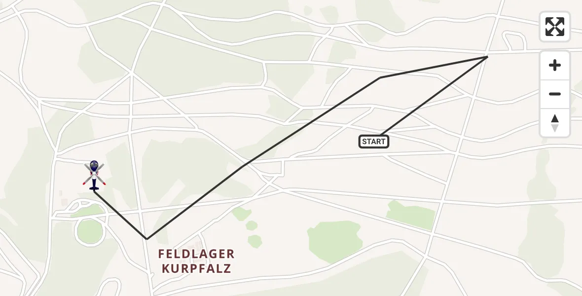 Flugroute Polizeihubschrauber Baumholder - Baumholder, 28 Mai 2026, 09:07