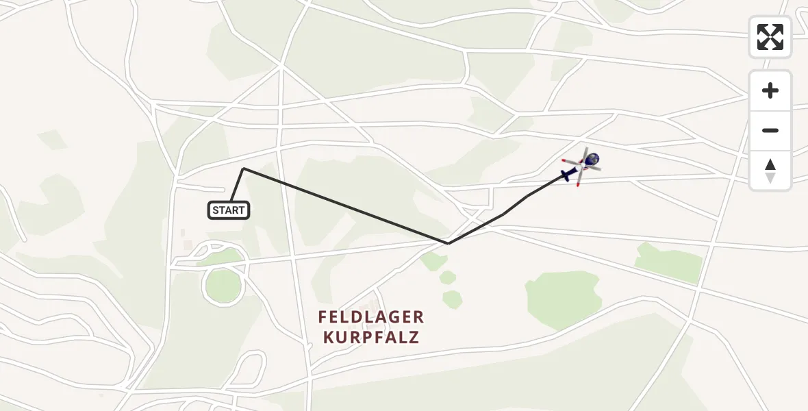 Flugroute Polizeihubschrauber Baumholder - Baumholder, 28 Mai 2026, 09:23