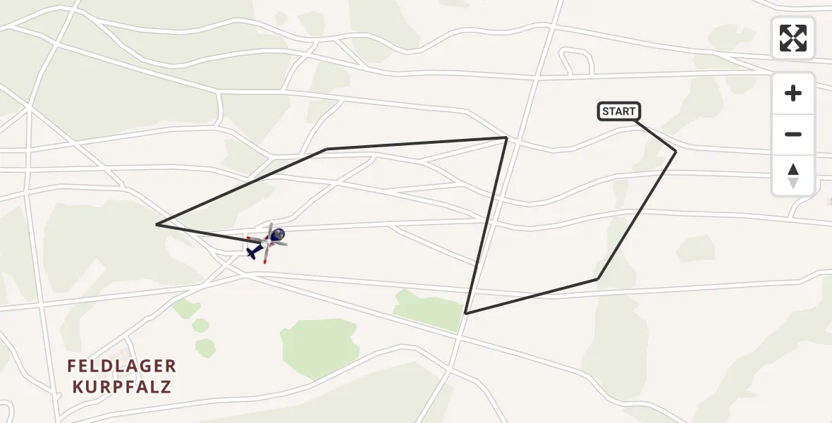 Flugroute Polizeihubschrauber Baumholder - Baumholder, 28 Mai 2026, 09:27