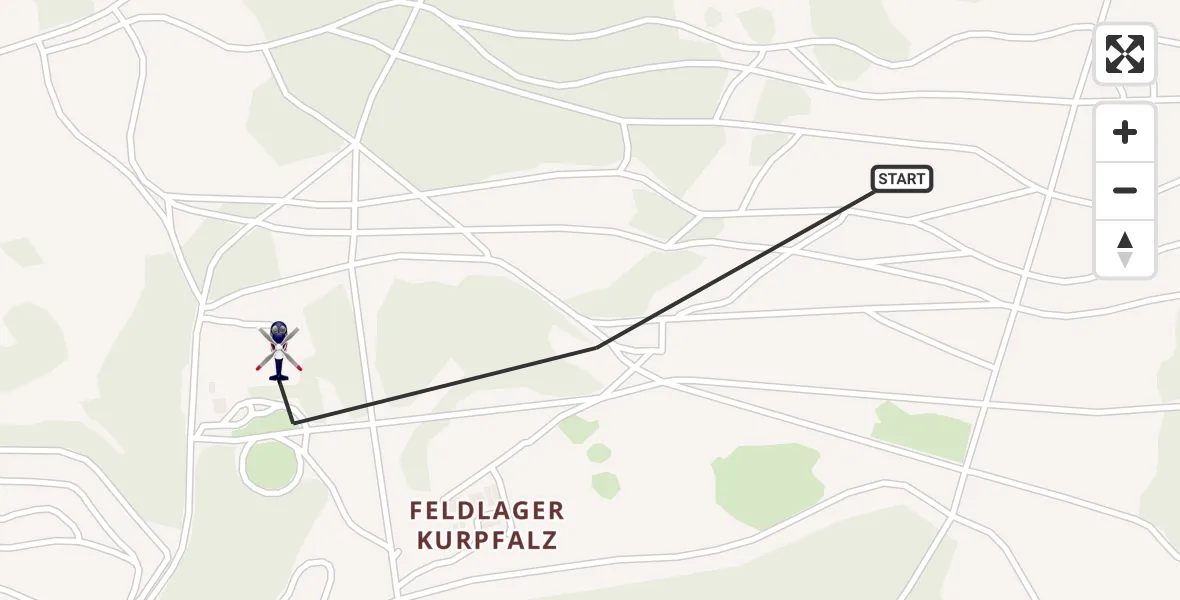 Flugroute Polizeihubschrauber Baumholder - Baumholder, 28 Mai 2026, 09:31