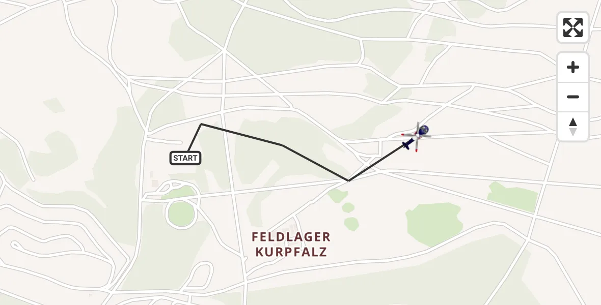 Flugroute Polizeihubschrauber Baumholder - Baumholder, 28 Mai 2026, 09:36