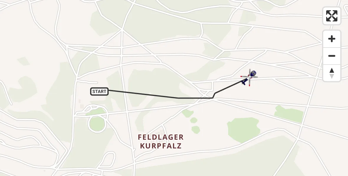 Flugroute Polizeihubschrauber Baumholder - Baumholder, 28 Mai 2026, 09:43