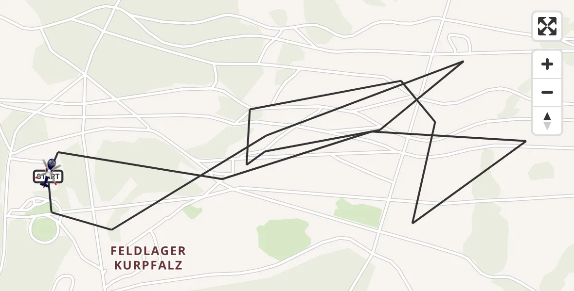 Flugroute Polizeihubschrauber Baumholder - Baumholder, 28 Mai 2026, 09:54