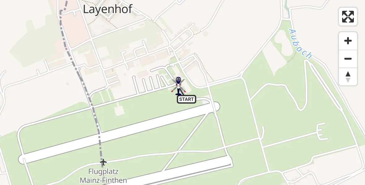 Flugroute Polizeihubschrauber Mainz-Finthen Flugplatz - Mainz-Finthen Flugplatz, 28 Mai 2026, 10:29