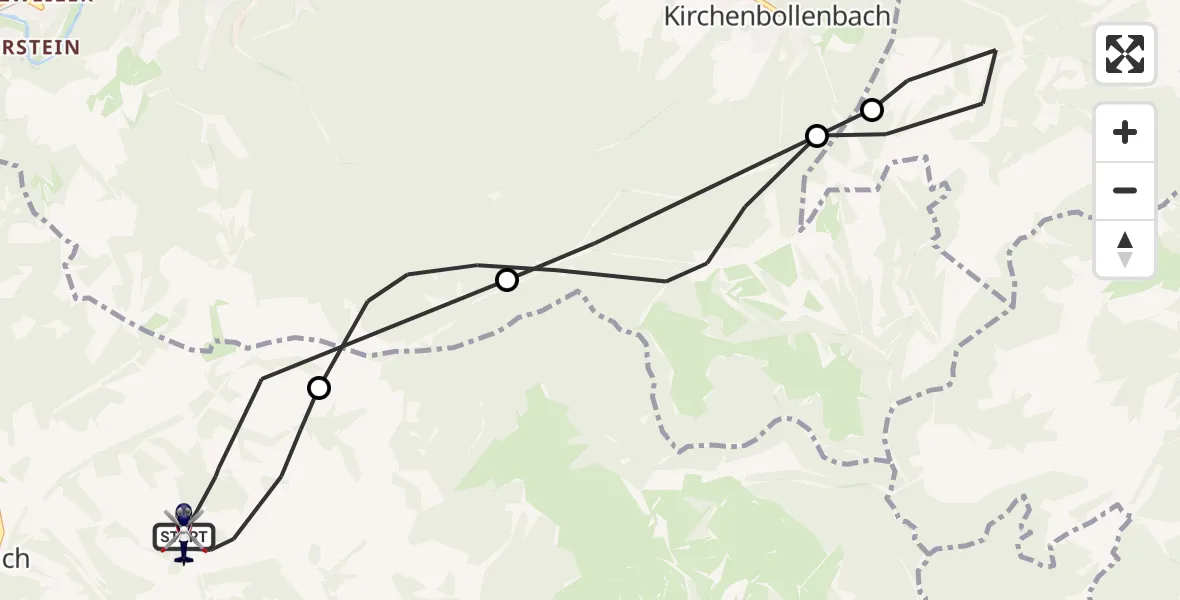 Flugroute Polizeihubschrauber Baumholder - Baumholder, 28 Mai 2026, 10:40