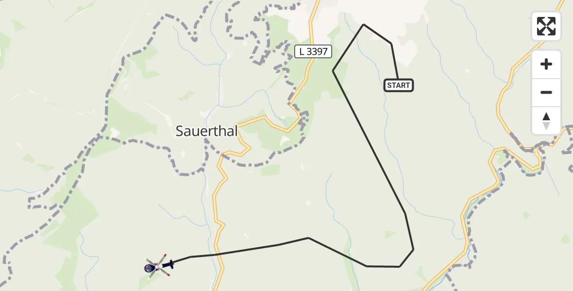 Flugroute Polizeihubschrauber Lorch - Lorch, 28 Mai 2026, 12:05