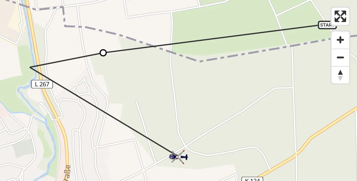 Flugroute Polizeihubschrauber Hanroth - Raubach, 28 Mai 2026, 12:08