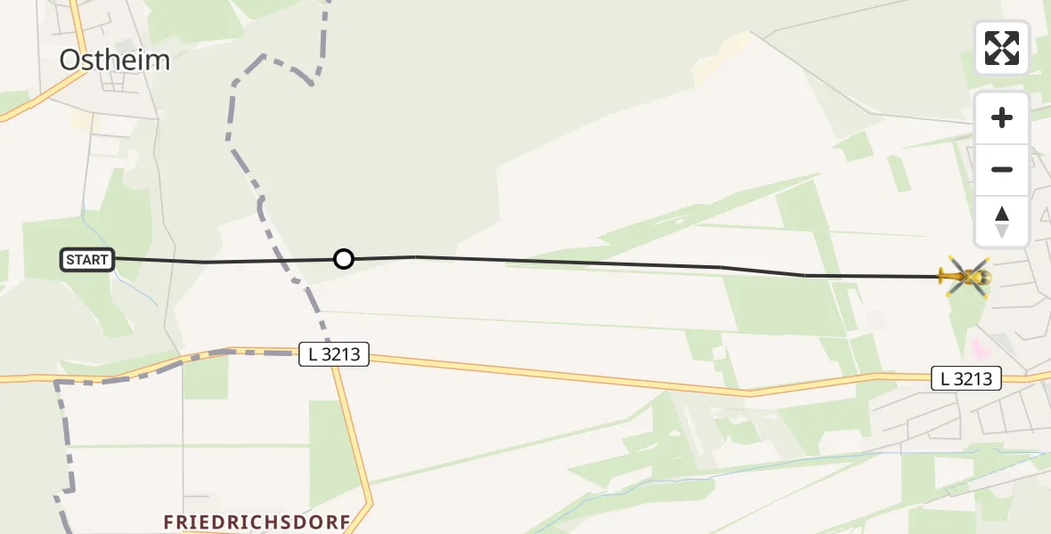 Flugroute Rettungshubschrauber Liebenau - Hofgeismar, 28 Mai 2026, 14:47
