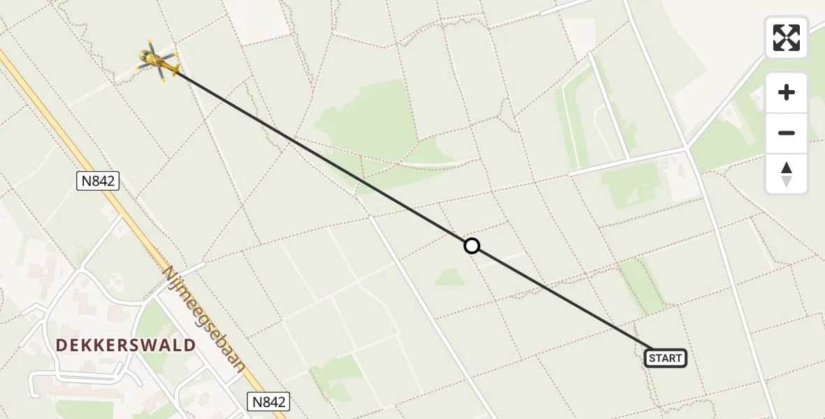 Flugroute Rettungshubschrauber Groesbeek - Heilig Landstichting, 28 Mai 2026, 15:59