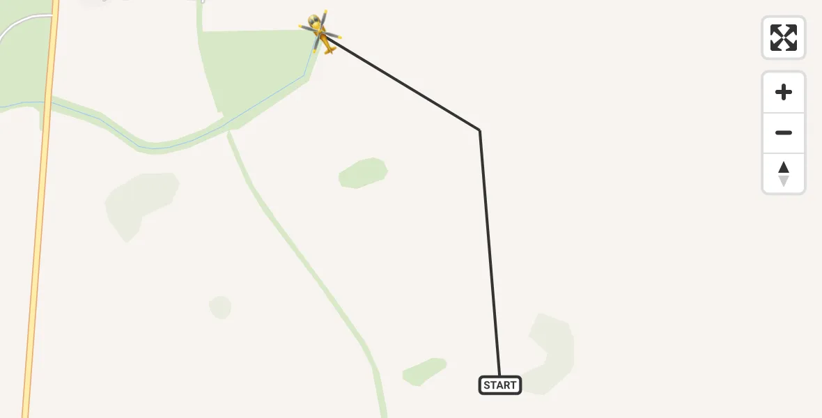 Flugroute Ambulanzhubschrauber Garz/Rügen - Garz/Rügen, 28 Mai 2026, 22:56