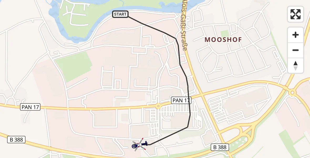 Flugroute Polizeihubschrauber Pfarrkirchen - Pfarrkirchen, 29 Mai 2026, 08:03