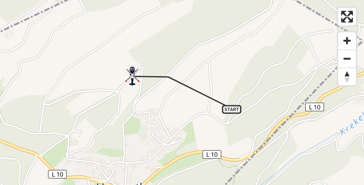 Flugroute Polizeihubschrauber Honerath - Honerath, 29 Mai 2026, 08:48