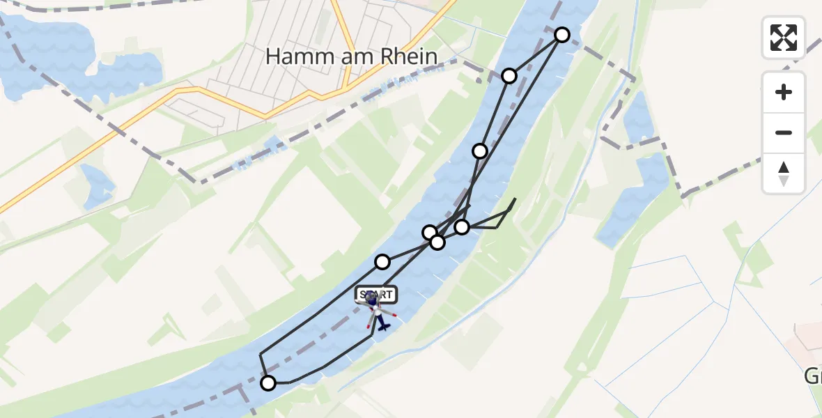 Flugroute Polizeihubschrauber Groß-Rohrheim - Groß-Rohrheim, 29 Mai 2026, 08:59