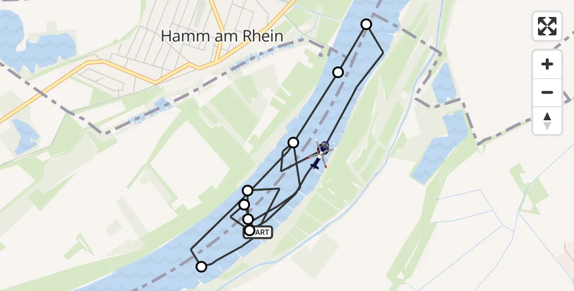Flugroute Polizeihubschrauber Groß-Rohrheim - Groß-Rohrheim, 29 Mai 2026, 09:18
