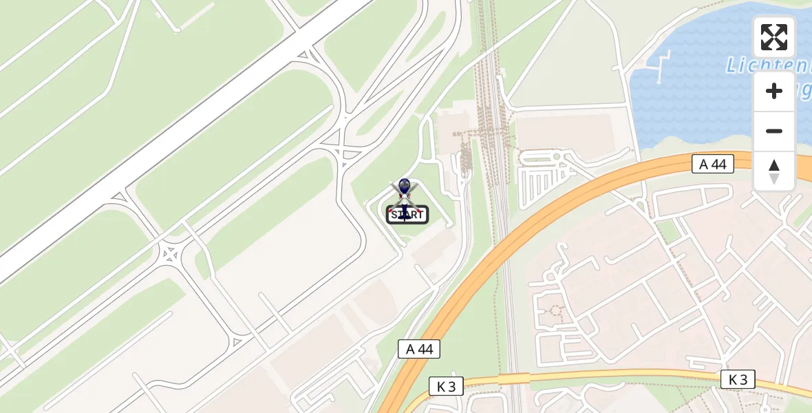 Flugroute Polizeihubschrauber Düsseldorf Flughafen - Düsseldorf Flughafen, 29 Mai 2026, 09:19