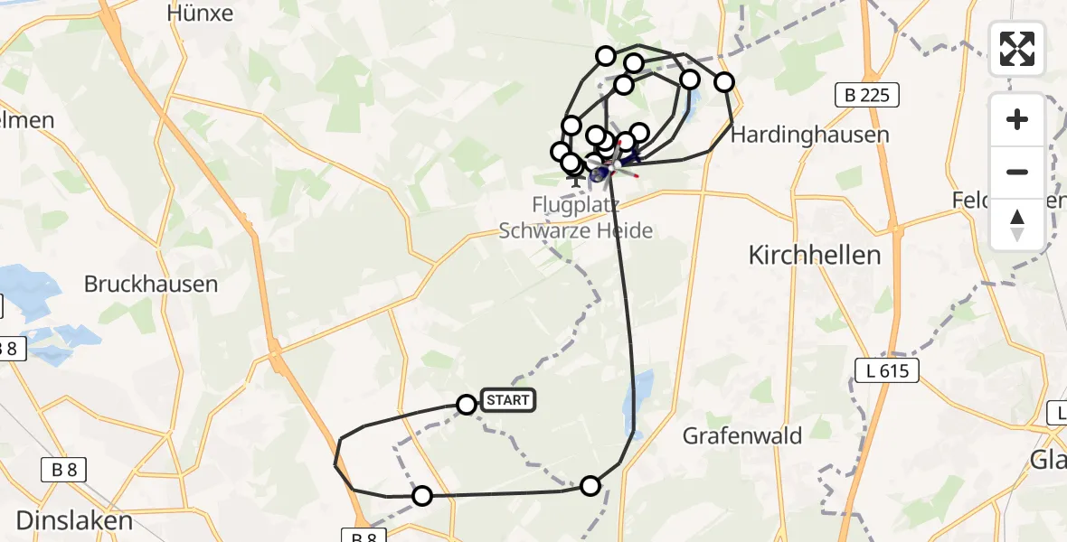 Flugroute Polizeihubschrauber Bottrop - Bottrop, 29 Mai 2026, 09:21