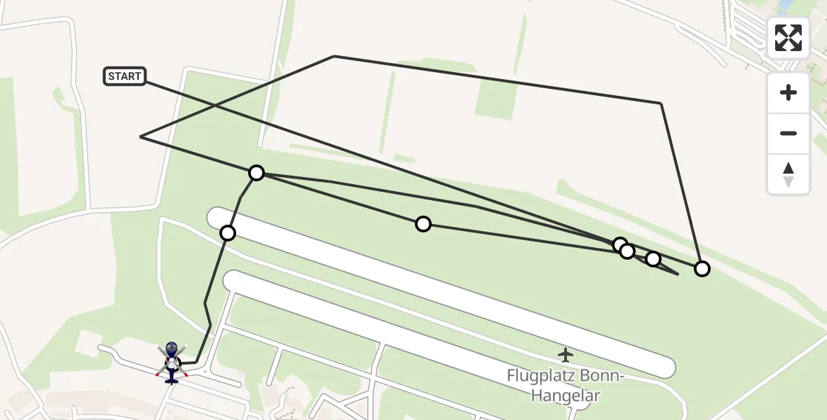 Flugroute Polizeihubschrauber Sankt Augustin - Sankt Augustin, 29 Mai 2026, 09:23