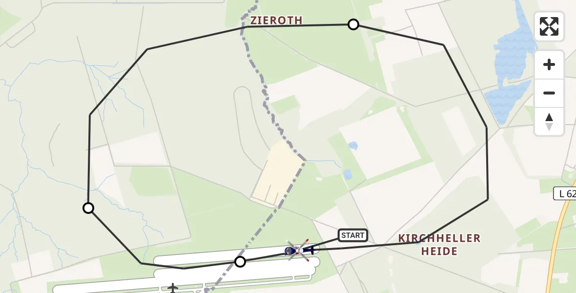 Flugroute Polizeihubschrauber Bottrop - Bottrop, 29 Mai 2026, 09:41