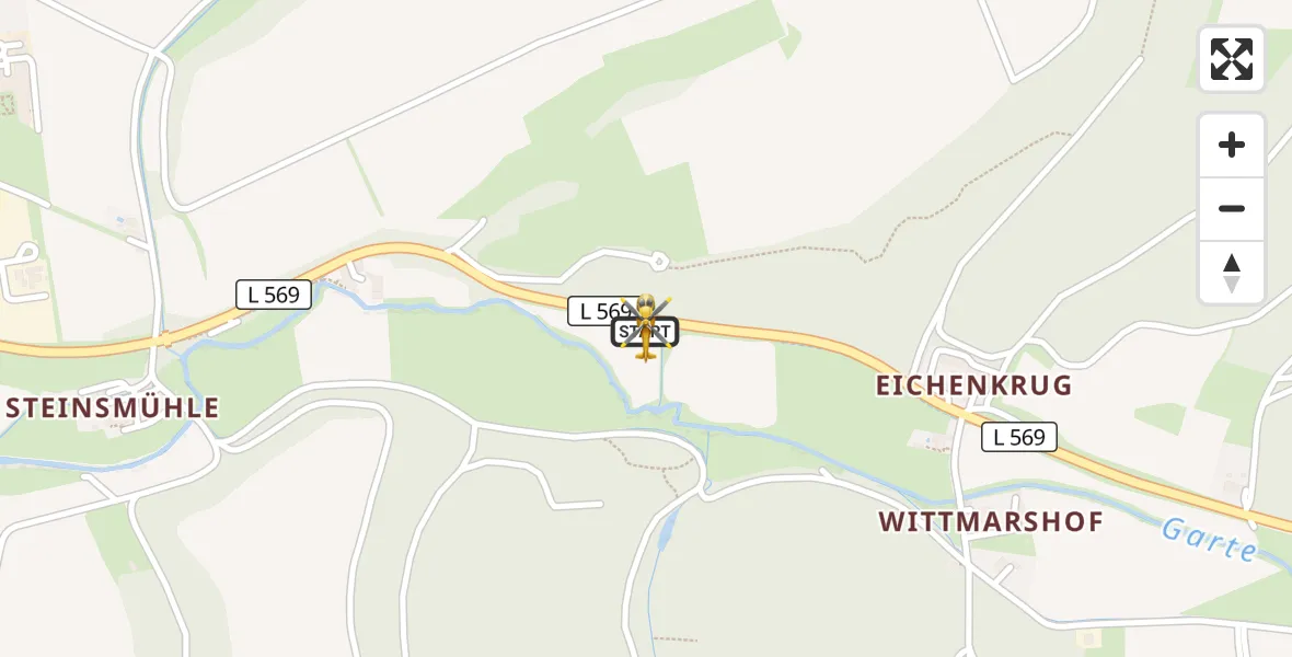 Flugroute Rettungshubschrauber Gleichen - Gleichen, 29 Mai 2026, 09:44