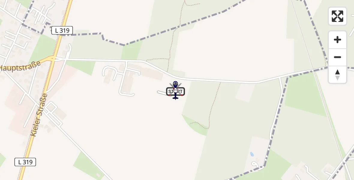 Flugroute Polizeihubschrauber Bad Bramstedt Hubschrauberlandeplatz - Bad Bramstedt Hubschrauberlandeplatz, 29 Mai 2026, 11:06