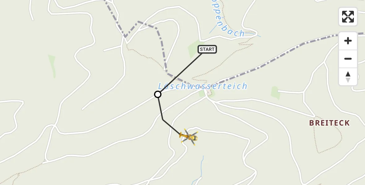 Flugroute Rettungshubschrauber Lemberg - Eppenbrunn, 29 Mai 2026, 13:53