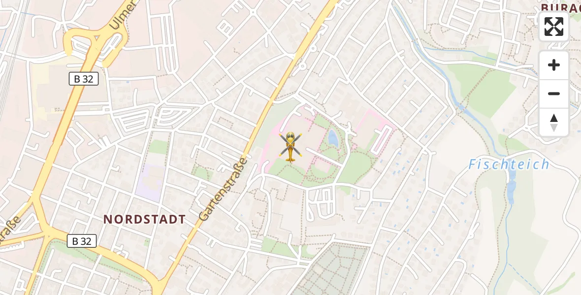 Flugroute Rettungshubschrauber Sankt Elisabeth Hospital - Sankt Elisabeth Hospital, 29 Mai 2026, 14:48