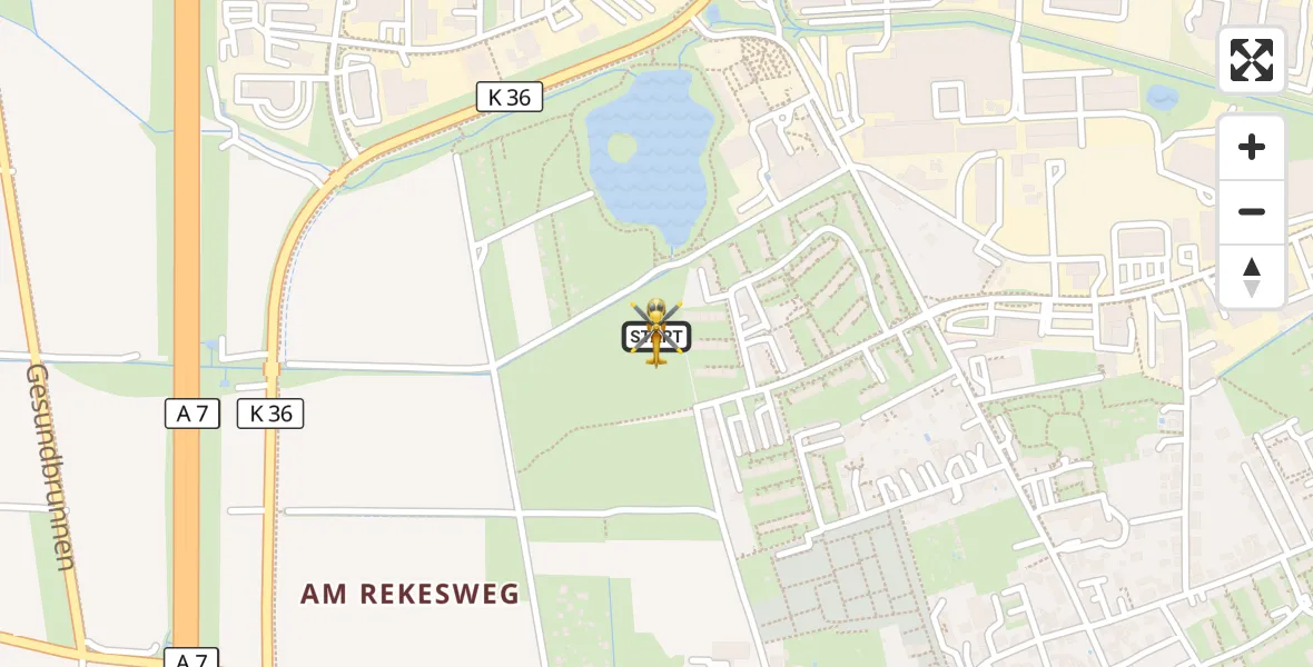 Flugroute Rettungshubschrauber Göttingen - Göttingen, 29 Mai 2026, 15:22