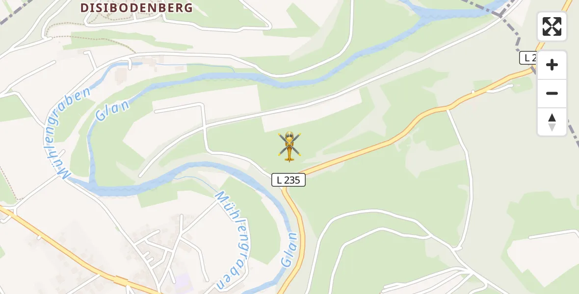 Flugroute Rettungshubschrauber Odernheim am Glan - Odernheim am Glan, 29 Mai 2026, 21:17