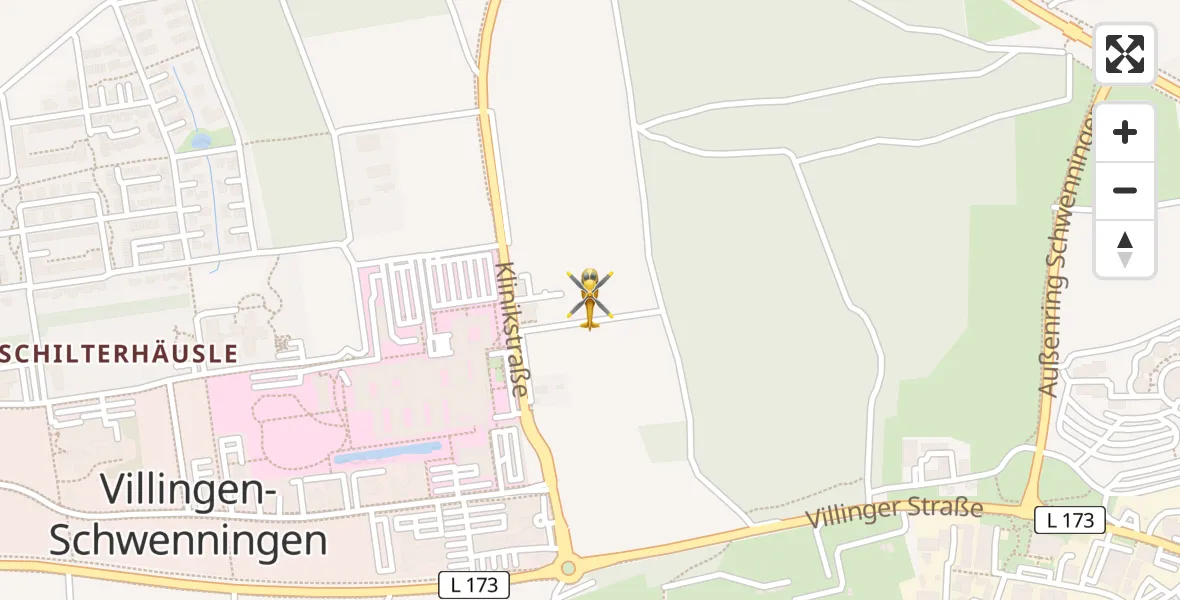 Flugroute Ambulanzhubschrauber DRF Air Rescue Station Villingen-Schwenningen Hubschrauberlandeplatz (Christoph 11) - DRF Air Rescue Station Villingen-Schwenningen Hubschrauberlandeplatz (Christoph 11), 30 Mai 2026, 04:51