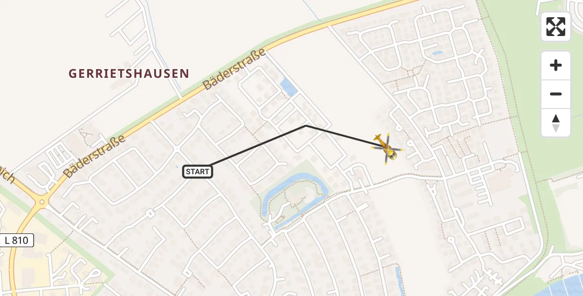 Flugroute Rettungshubschrauber Wangerland - Wangerland, 30 Mai 2026, 10:55