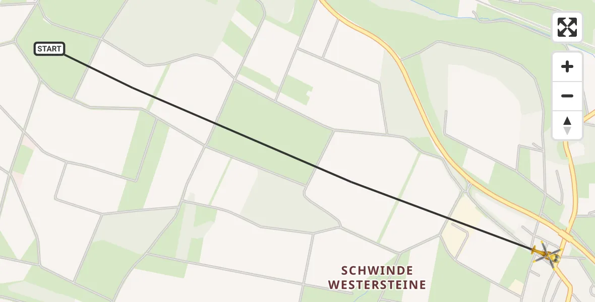 Flugroute Rettungshubschrauber Bad Lauterberg im Harz - Bad Lauterberg im Harz, 30 Mai 2026, 13:50