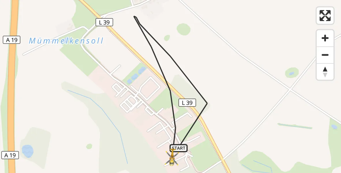 Flugroute Ambulanzhubschrauber Dummerstorf - Dummerstorf, 31 Mai 2026, 06:49