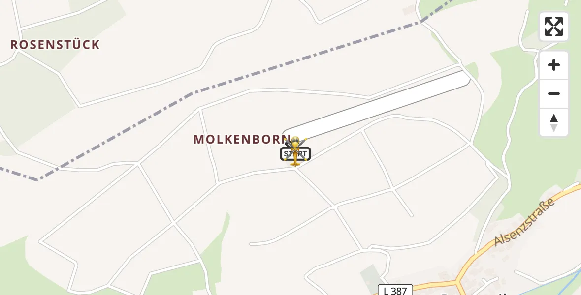 Flugroute Rettungshubschrauber Imsweiler UL - Imsweiler UL, 31 Mai 2026, 07:08