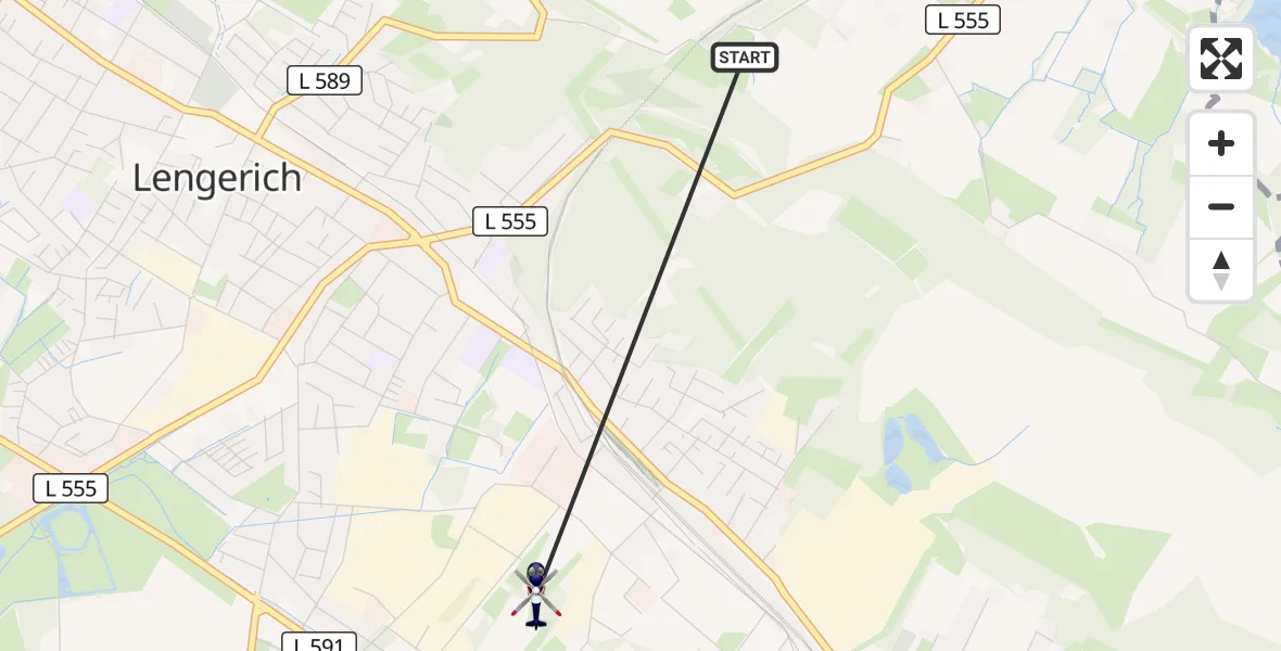 Flugroute Polizeihubschrauber Lengerich - Lengerich, 31 Mai 2026, 09:40